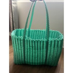 Large Mint Green HandWoven Tote Bag